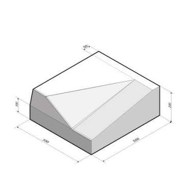 Inritband 50x20x50 links grijs