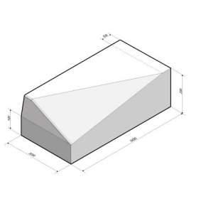 Inritband 60x20x30 links grijs