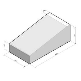 Inritband 60x20x30 tussenstuk grijs