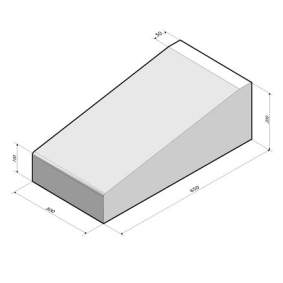 Inritband 65x20x30 tussenstuk grijs