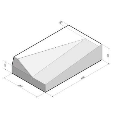 Inritband 80x20x50 links grijs