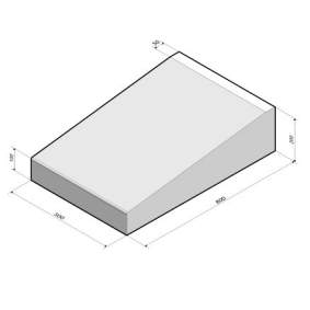 Inritband 80x20x50 tussenstuk grijs