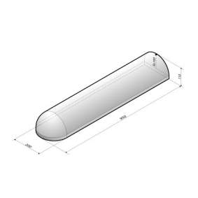 Schampband 20x11x95 1-zijdig rond grijs