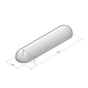 Schampband 20x11x95 2-zijdig rond grijs