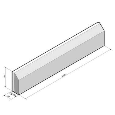 Rijwielpadband 3/9x20x100cm grijs