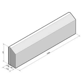 Rijwielpadband 4/12x25x100cm grijs