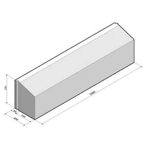 Rijwielpadband 5/20x25x100cm grijs