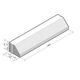 Busbaanband 23/46x25x100cm grijs