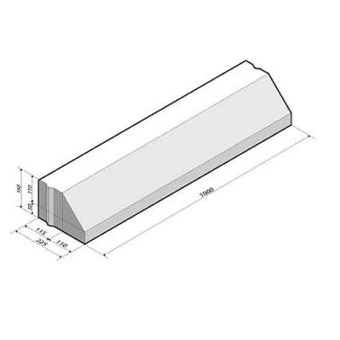 Busbaanband 23/46x25x100cm grijs