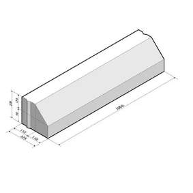 RWS-band 11,5/22,5x20x100cm grijs